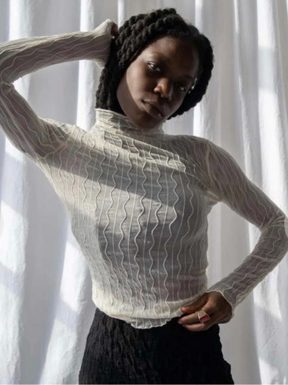 Find Me Now Cream Ross Top / M